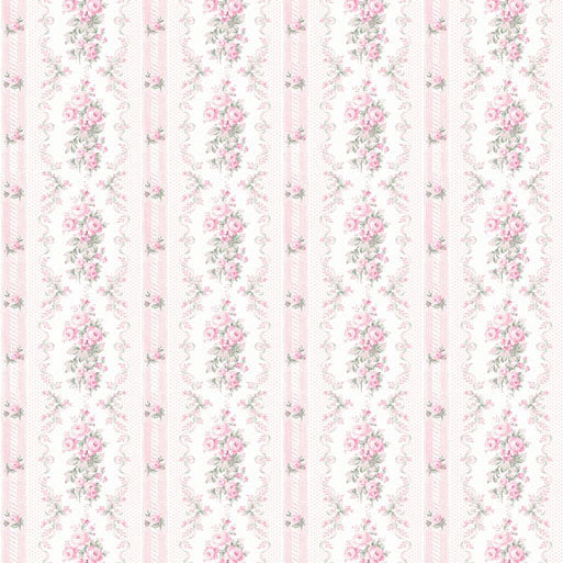 Purchase AST6086 A-Street Wallpaper, Dreamy Days Pink Parfait Stripe & Floral - LoveShackFancy