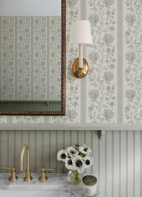 Purchase AST6349 A-Street Wallpaper, Edgemoor Sage Jacobean Stripe - Erin Gates12