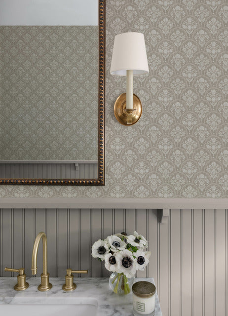 Purchase AST6352 A-Street Wallpaper, Frances Taupe Fishscale - Erin Gates12