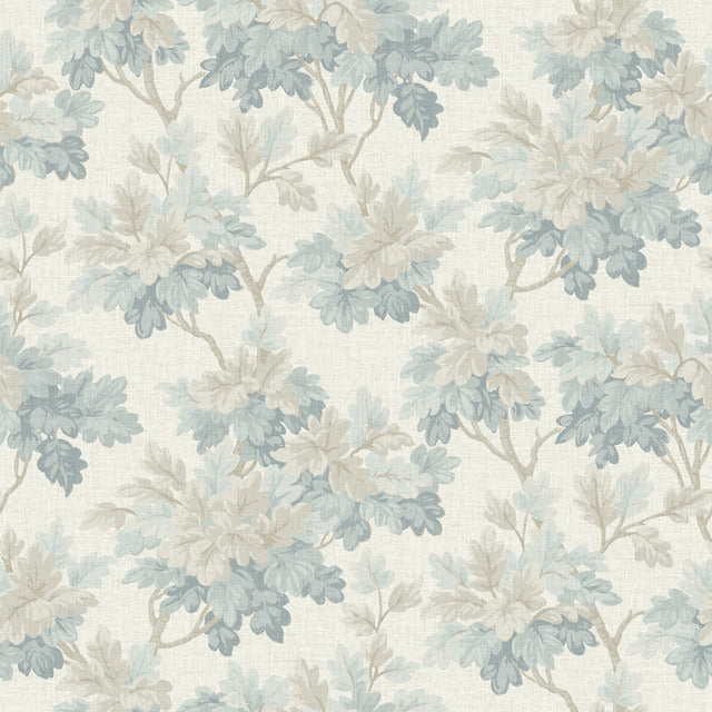 Purchase AST6354 A-Street Wallpaper, Oakcliff Blue Leaf Trail - Erin Gates