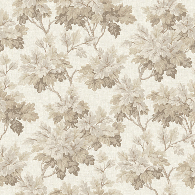 Purchase AST6356 A-Street Wallpaper, Oakcliff Taupe Leaf Trail - Erin Gates