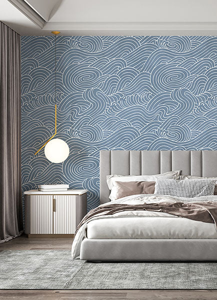 Purchase A-Street  Wallpaper ASTM5041, Waves Ocean Blue1