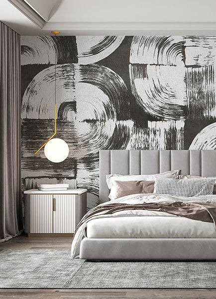 Purchase A-Street  Wallpaper ASTM5052, Brushstrokes Charcoal Grey1