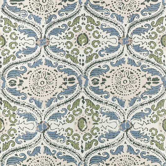 View Anna French Product AT10756 pattern name Cecilia color name Blue and Green.