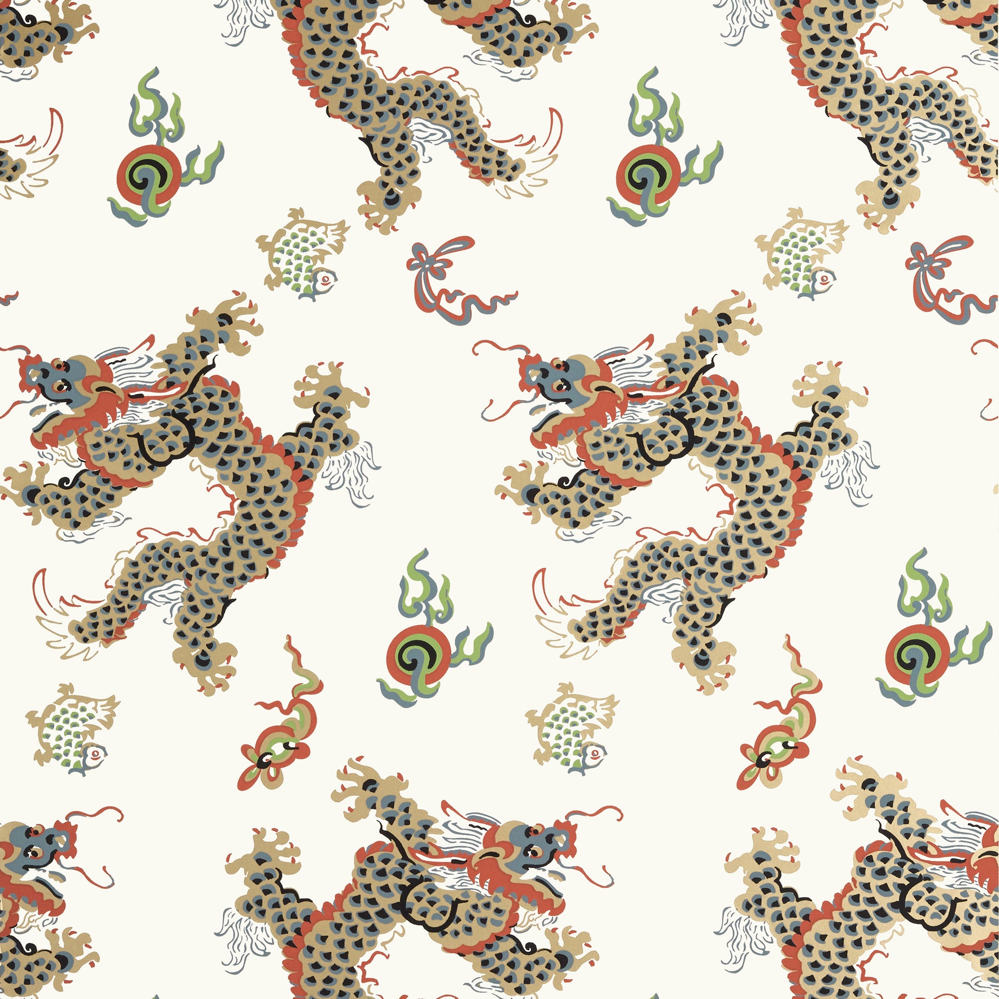 Purchase  Ann French Wallpaper Pattern number AT23183 pattern name  Dragon Dance