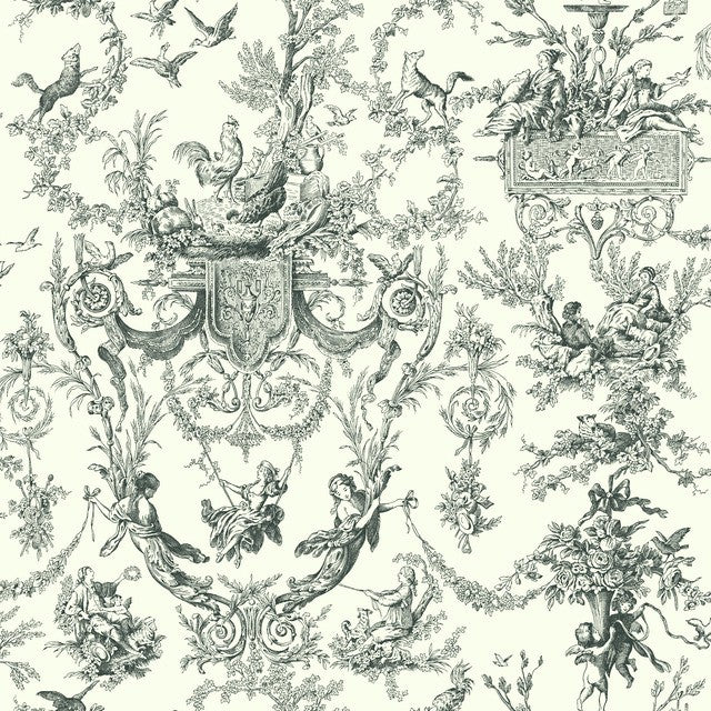 Purchase At4237 | Toile Resource Library, Old World Toile - York Wallpaper