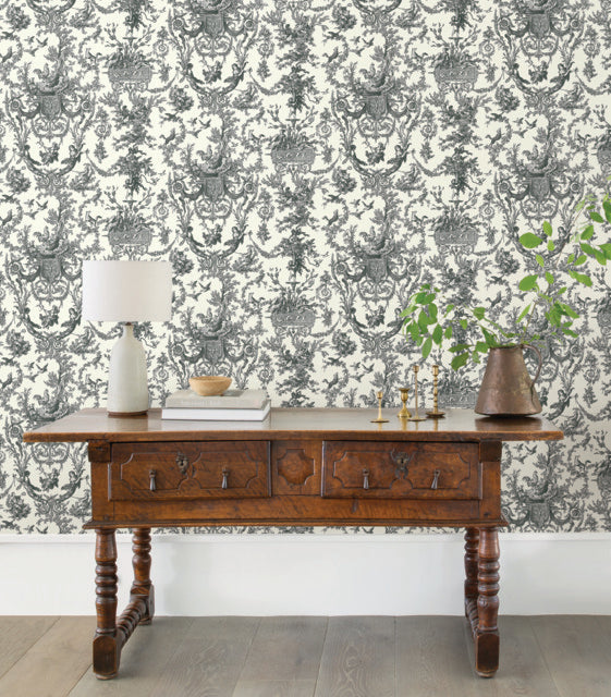 At4237 | Toile Resource Library, Old World Toile - York Wallpaper