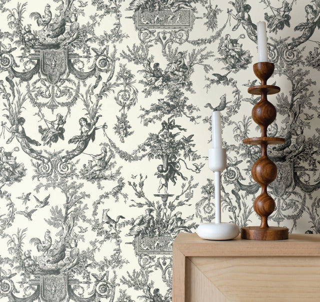 Purchase At4237 | Toile Resource Library, Old World Toile - York Wallpaper