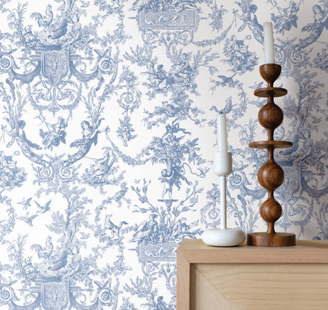 At4241 | Toile Resource Library, Old World Toile - York Wallpaper
