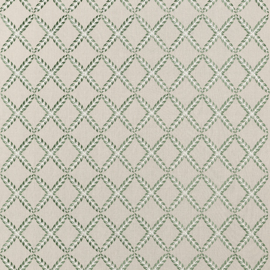 Order Anna French Fabric Item# AW10742 pattern name Halifax Embroidery color name Green.