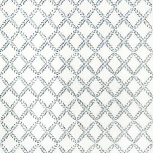 Shop Anna French Fabric Pattern number AW10744 pattern name Halifax Embroidery color name Blue and White.