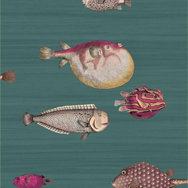 Sample 114-12024 Acquario, Viridian Print by Cole and Son Wallpaper
