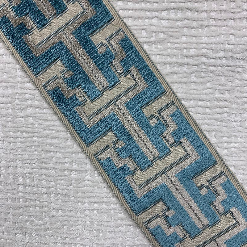 Sample 9359 Banks Tape Atlantic, Aqua/Teal, Blue by Magnolia Fabric