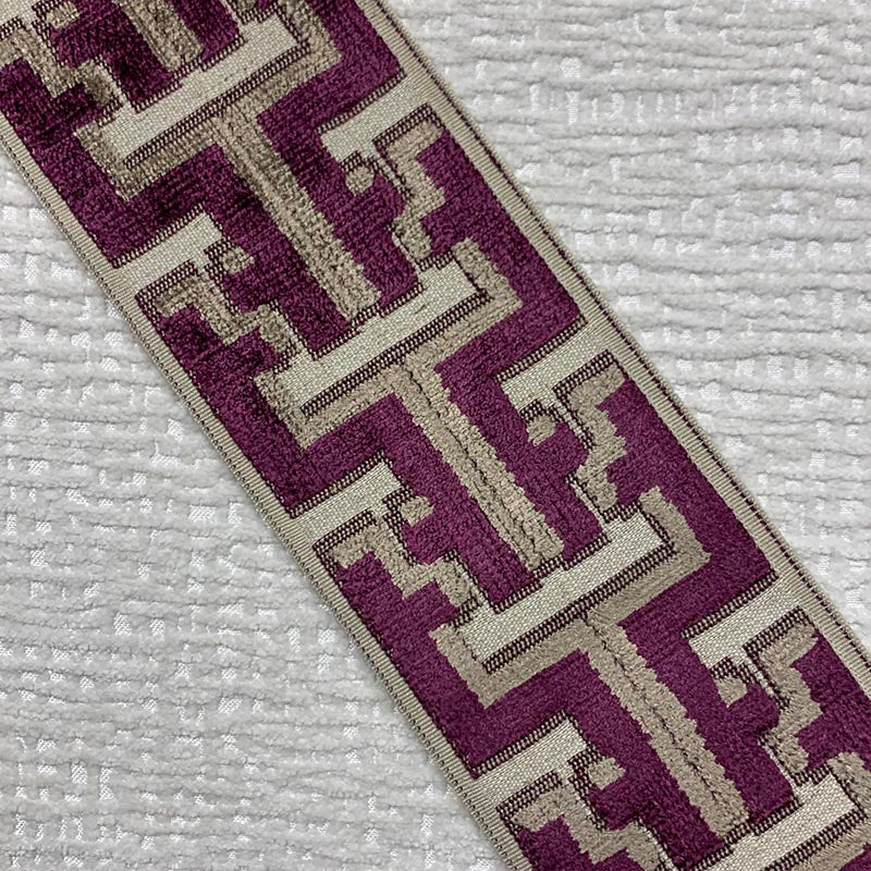 Save 9366 Banks Tape Currant Purple Magnolia Fabric