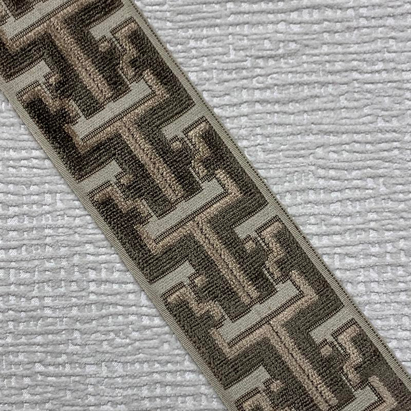 Sample 9364 Banks Tape Flax, Brown by Magnolia Fabric