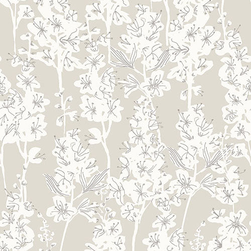 Purchase BDS6073 NuWallpaper Wallpaper, Taupe Larkspur Peel & Stick - By Dylan M NuWallpaper