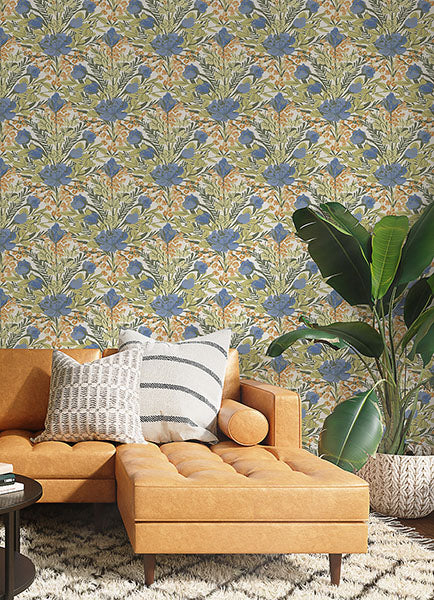 Purchase BDS6077 NuWallpaper Wallpaper, Bright Multi Moody June Blooms Peel & Stick - By Dylan M NuWallpaper1