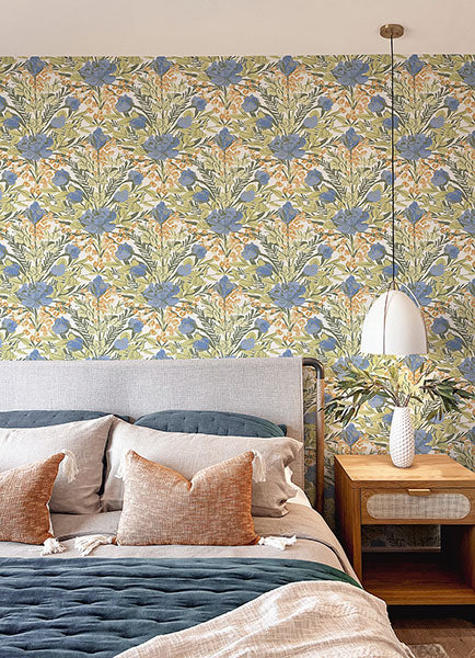 Purchase BDS6077 NuWallpaper Wallpaper, Bright Multi Moody June Blooms Peel & Stick - By Dylan M NuWallpaper12