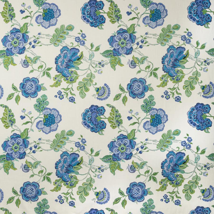 Sample BFC-3682.530.0 Somerset Blue Botanical Lee Jofa Fabric