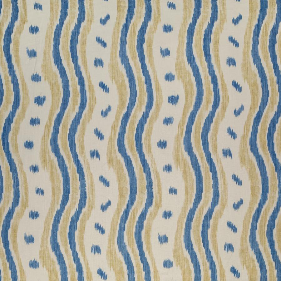 View BFC-3687.54 Ikat Stripe Blue Yellow Ikat by Lee Jofa Fabric