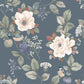 Purchase BG2300 Brewster Wallpaper, Bramble Blue Floral - Belgravia Decor
