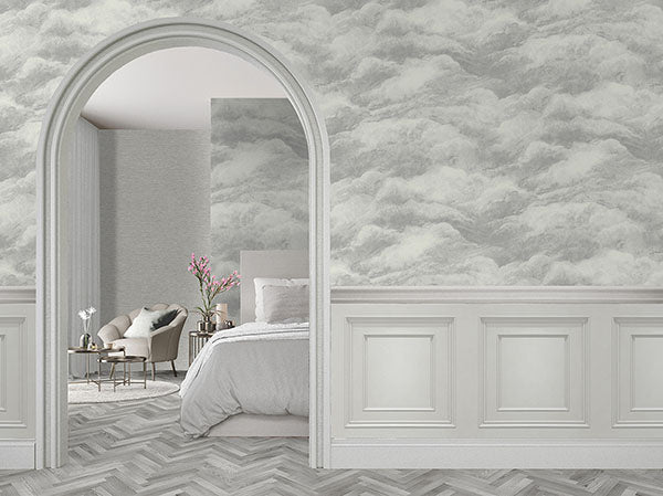 Purchase BG5705 Brewster Wallpaper, Nimbostratus Pewter Cloud - Belgravia Decor1