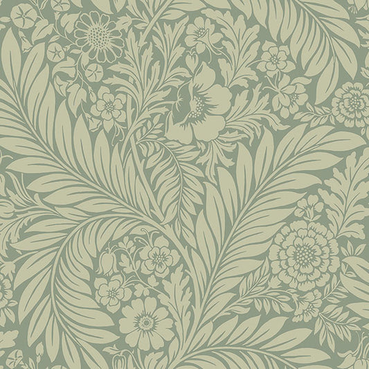 Purchase BG720 Brewster Wallpaper, Florence Green Leaf - Belgravia Decor