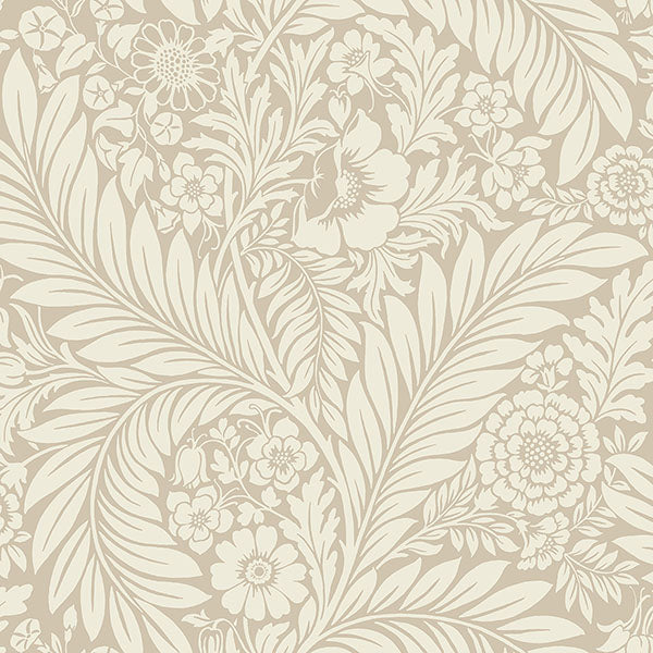 Purchase BG722 Brewster Wallpaper, Florence Neutral Leaf - Belgravia Decor