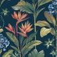 Purchase BG8487 Brewster Wallpaper, Oliana Navy Floral - Belgravia Decor