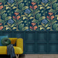 Purchase BG8487 Brewster Wallpaper, Oliana Navy Floral - Belgravia Decor1