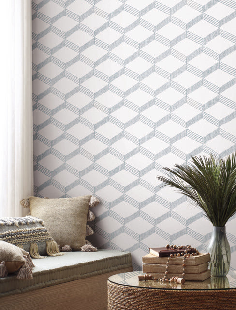 Purchase Bo6723 | Artifacts, Palisades Paperweave Smokey Blue - Antonina Vella Wallpaper