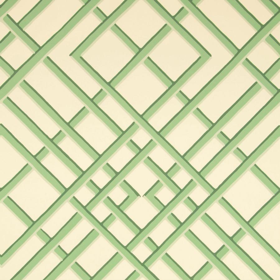 Looking BR-60100.04 Treillage Sidewall Celadon On Off-White by Brunschwig Fils
