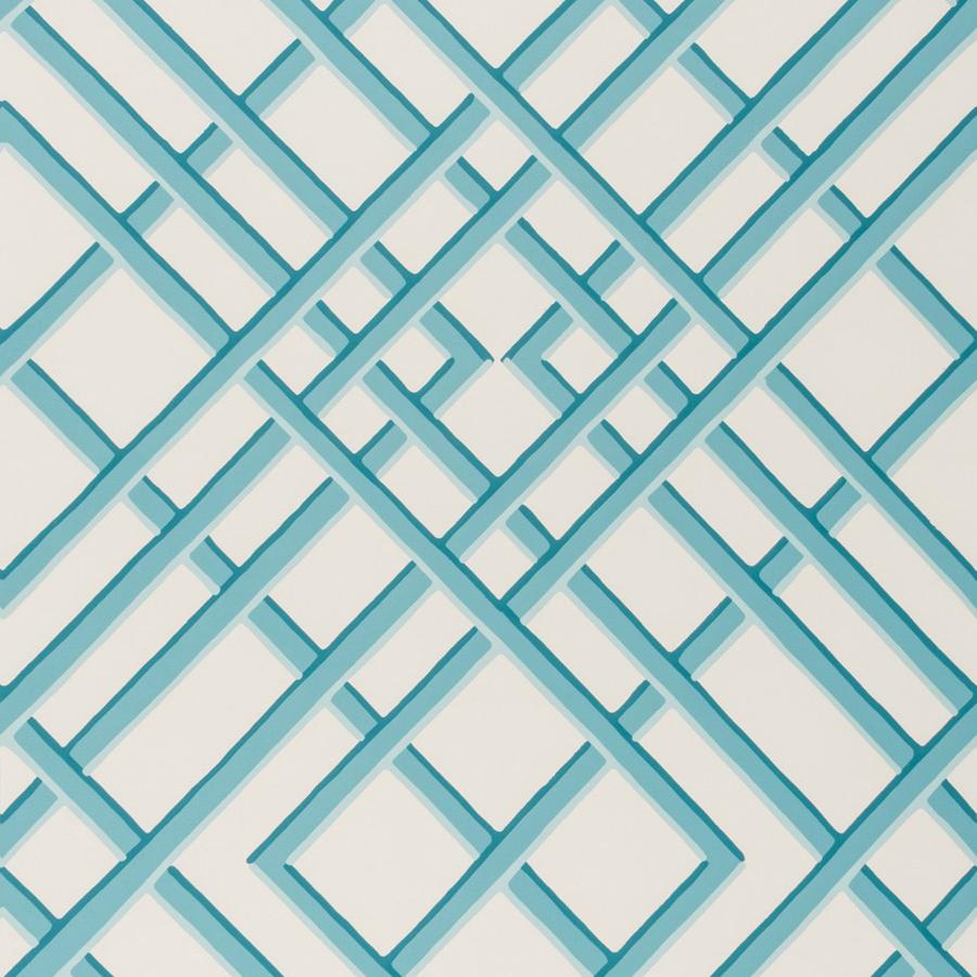 Acquire BR-60100.513 Treillage Sidewall Aqua by Brunschwig Fils
