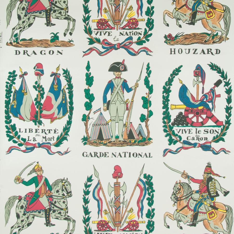 Select BR-60311.01 Battle Of Valmy 1792 Multi On White Vinyl by Brunschwig Fils
