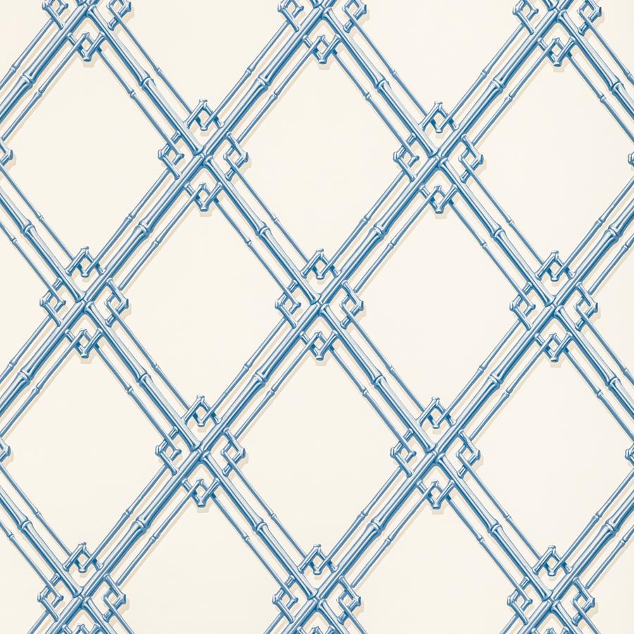 Acquire BR-69411.5 Treillage De Bambou BlueLattice/Scrollwork by Brunschwig & Fils Wallpaper