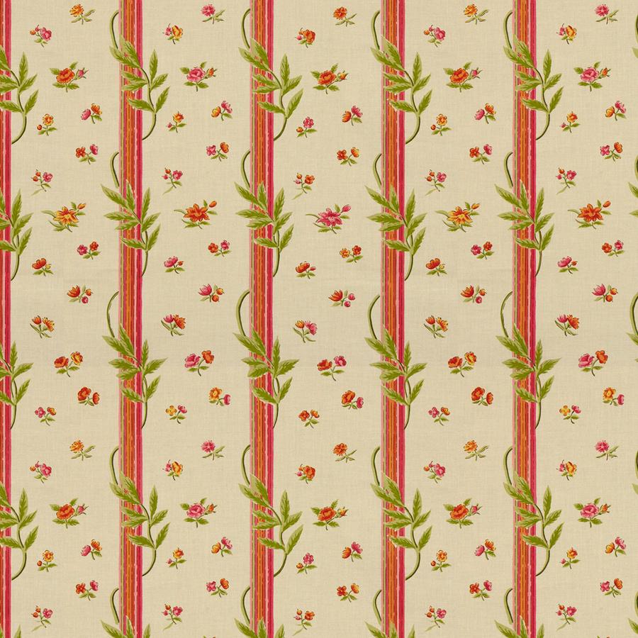 Sample BR-700000-121 Les Pampres Rose/Mandarin Botanical Brunschwig and Fils Fabric