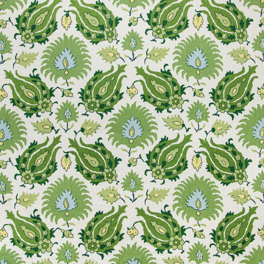 Save BR-700020-3033 Kashmiri Linen Print Leaf/Aloe Ethnic by Brunschwig & Fils Fabric