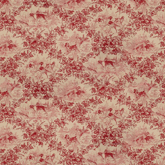 Acquire BR-70416-166 On Point Cotton Print Red Toile by Brunschwig & Fils Fabric