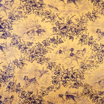 Sample BR-70416-222 On Point Cotton Print Blue Toile Brunschwig and Fils Fabric