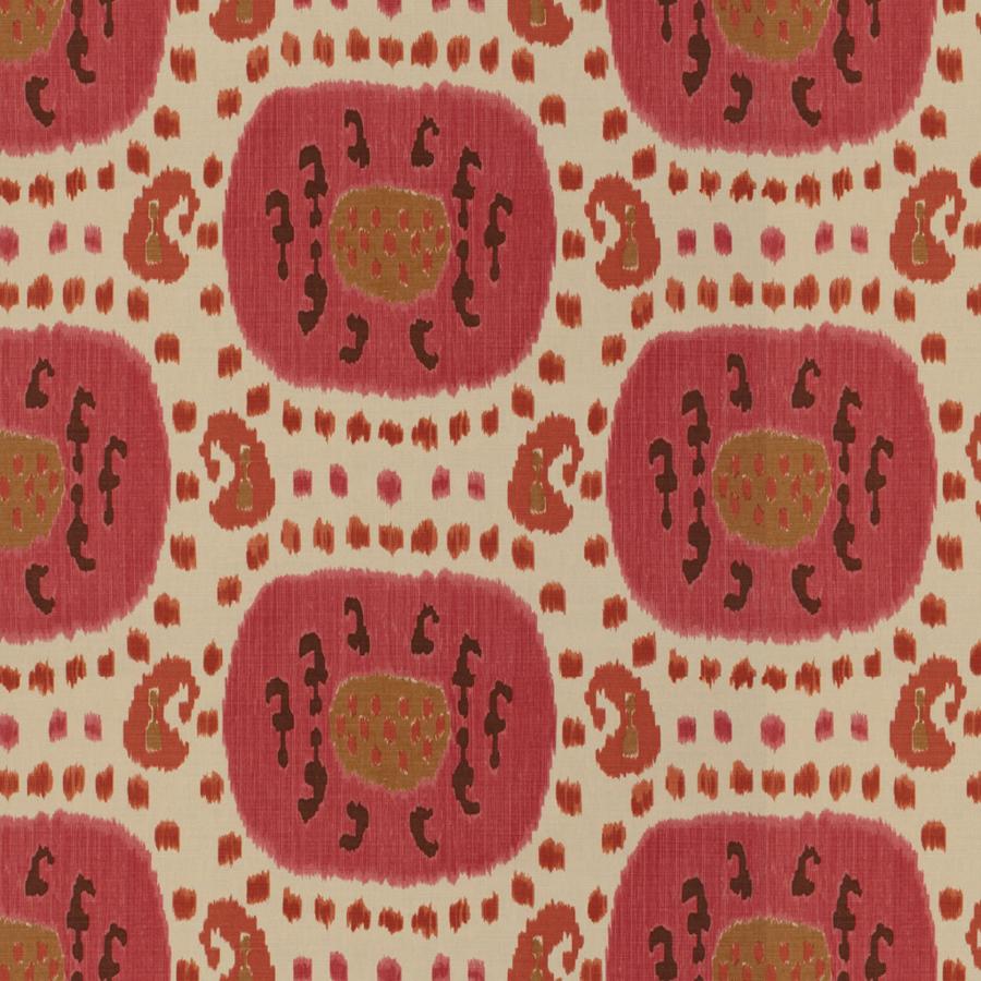 Looking BR-71110-119 Samarkand Cotton And Linen Print Dusty Rose/Rust Ikat by Brunschwig & Fils Fabric
