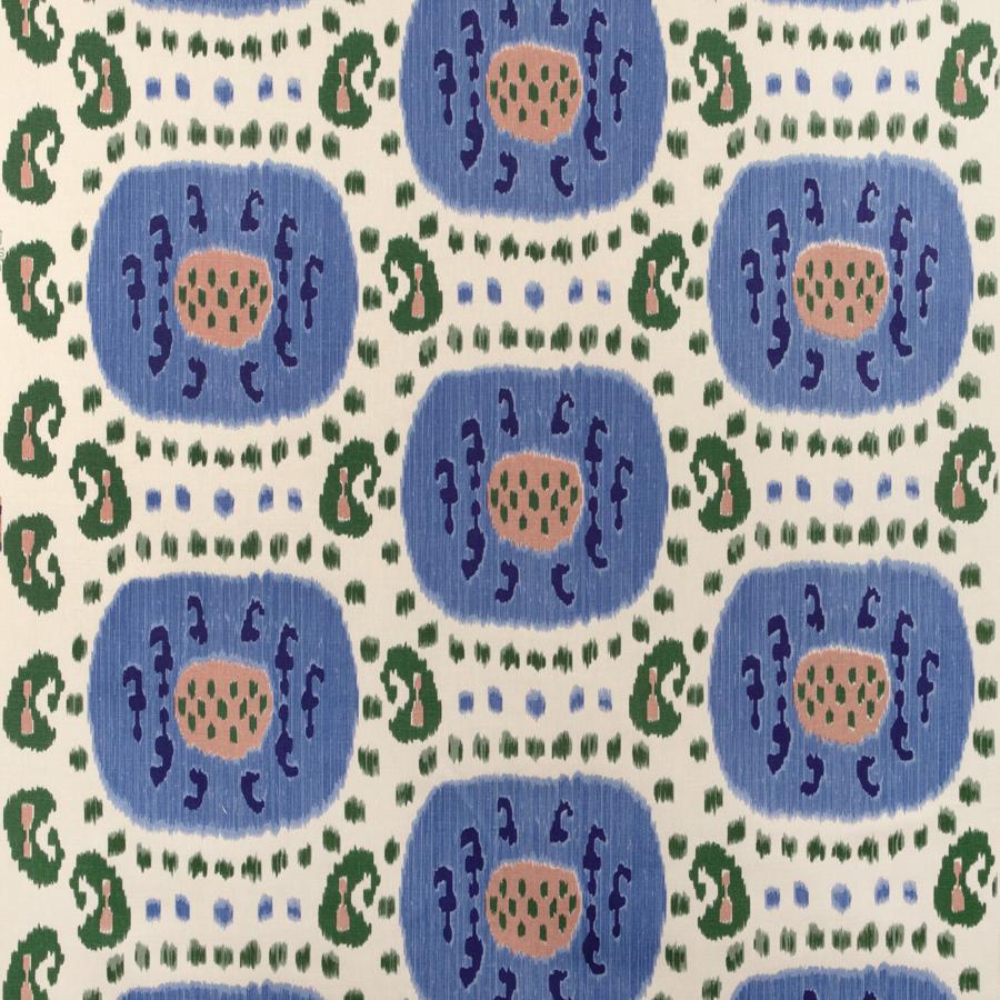 Shop BR-71110-221 Samarkand Cotton And Linen Print Canton Blue/Green Ikat by Brunschwig & Fils Fabric