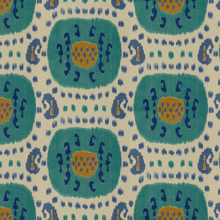 Purchase BR-71110-248 Samarkand Cotton And Linen Print Aqua/Blue Ikat by Brunschwig & Fils Fabric
