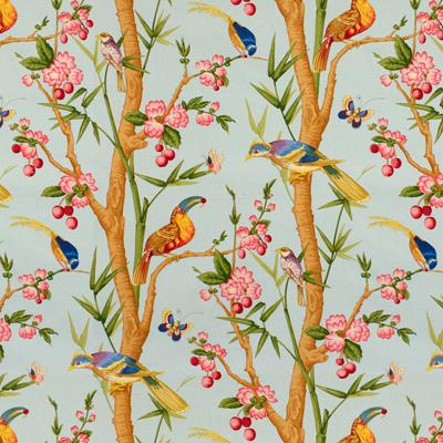 Sample BR-71622.02.0 Toucans Blue Brunschwig and Fils Fabric