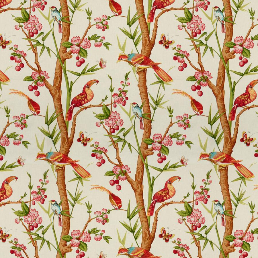 Sample BR-71622-107 Toucans Pink/Orange Brunschwig and Fils Fabric