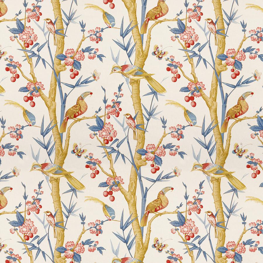 Save BR-71622-248 Toucans Berry/Slate by Brunschwig & Fils Fabric
