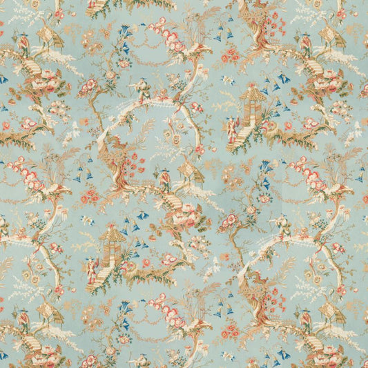 Search BR-79397-207 Chinese Landscape Cotton Print Sky Blue Modern Chinoiserie by Brunschwig & Fils Fabric