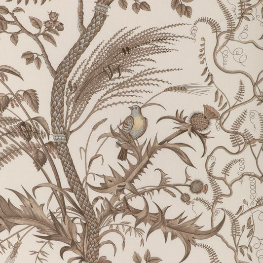 View BR-79431.068.0 Bird And Thistle Cotton Print Beige Toile by Brunschwig & Fils Fabric