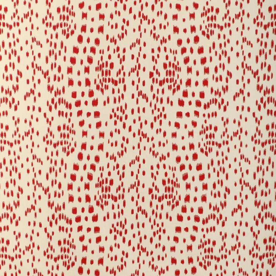 View BR-79585-166 Les Touches Cotton Print Red Geometric by Brunschwig & Fils Fabric