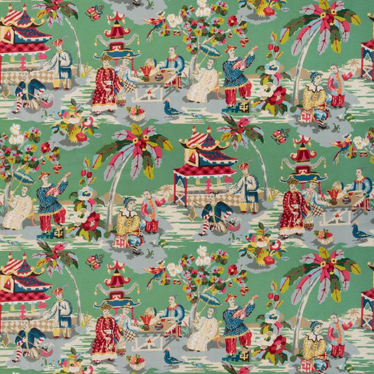 Order BR-79601-133 Xian Linen & Cotton Print Jade Modern Chinoiserie by Brunschwig & Fils Fabric