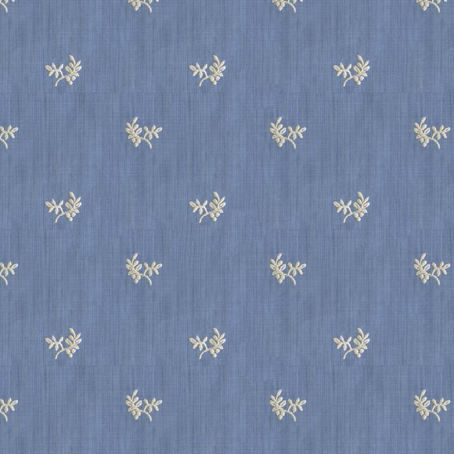 Sample BR-800054-221 Bayberry Strie Canton Blue Botanical Brunschwig and Fils Fabric